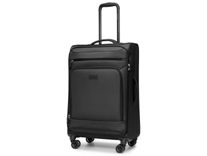 Střední cestovní kufr z polyesteru KOS - černý