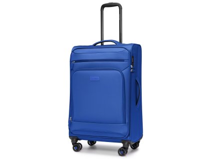 Střední cestovní kufr z polyesteru KOS - modrý
