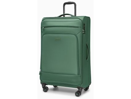 Velký cestovní kufr z polyesteru KOS - zelený
