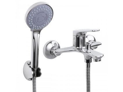 Nástěnná vanová baterie PRESPA se sprchovým setem - chromová