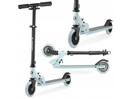 Dětská dvoukolová koloběžka s odpružením – černo-modrá