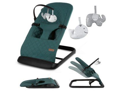 Dětské lehátko – houpátko LARO – zelená / černá