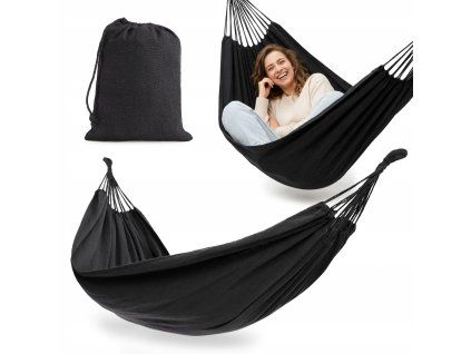 Zahradní houpací síť RELAXA – černá