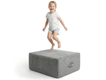 Pěnová trampolína RIBBI – tmavě šedá