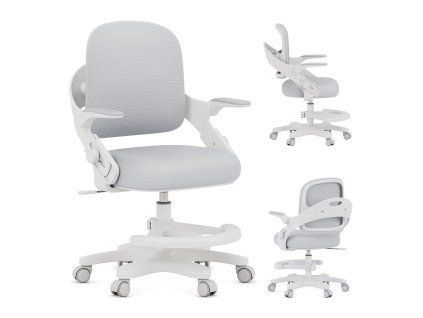 Dětská psací židle JUNIOR FLEX – šedá