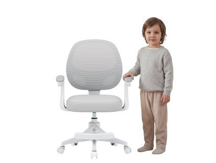 Dětská otočná židle JUNIOR AIR – šedá