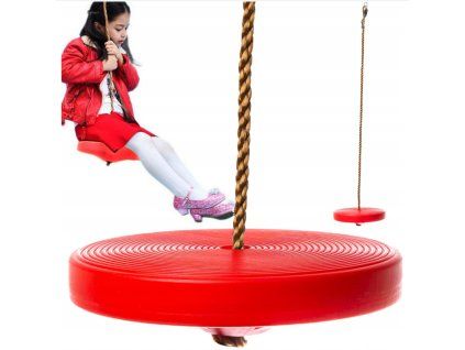 Zahradní houpačka disk pro děti - červená