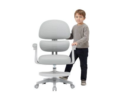 Dětská otočná židle JUNIOR ERGO – šedá