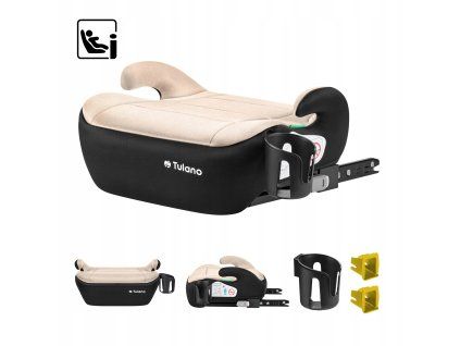 Autosedačka CABBY GO i-Size ISOFIX 125–150 cm – béžovo-černá