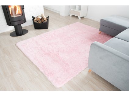 Plyšový koberec - Růžový 2