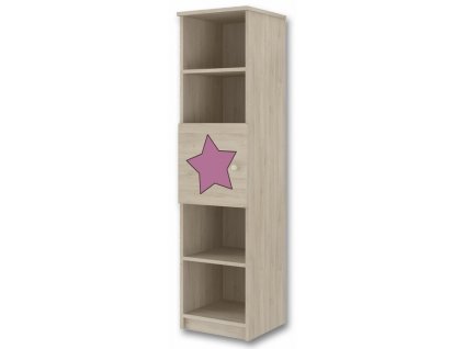 Dětský úložný regál LUX s výřezem Hvězda růžový
