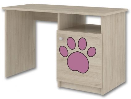 Dětský psací stůl LUX s výřezem PEJSEK růžový