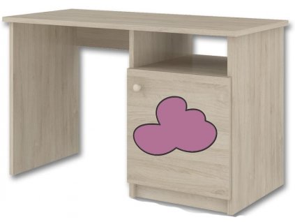 Dětský psací stůl LUX s výřezem MRAK růžový