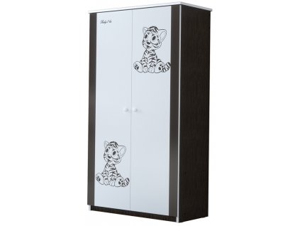 Dětská skříň LUX FILIP HNĚDÝ TYGŘÍK