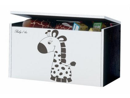 Dětská truhla na hračky lux filip hnědá žirafa