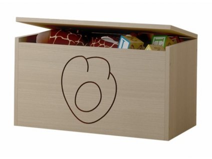Dětská truhla na hračky lux s výřezem kočIčka