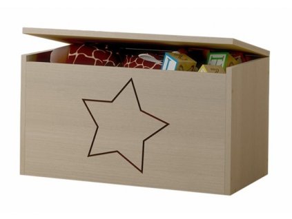 Dětská truhla na hračky lux s výřezem hvězda