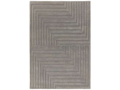 form rug silver colour 3d wool pile
