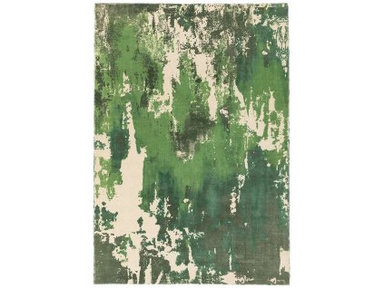saturn rug green woolen print