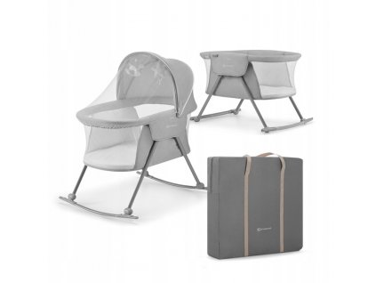 Malá dětská postýlka LOVI 3v1 Šedá