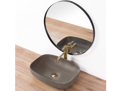 Keramické umyvadlo DIVIO REA GIZEL 50 cm - šedé matné