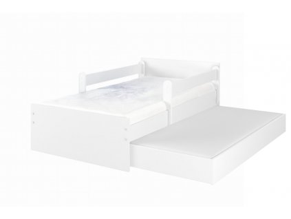 Dětská postel s výsuvnou přistýlkou bílá 160x80cm