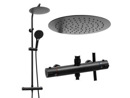 Sprchová souprava TAYGETE s termostatickou baterií černá