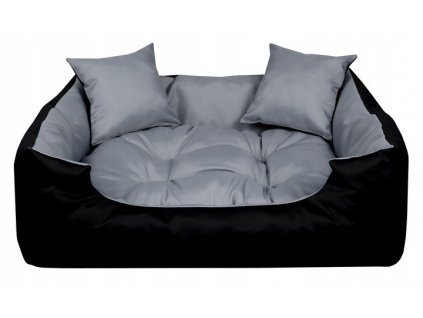 Voděodolný pelíšek pro psy s polštáři 55x45 cm světle šedý