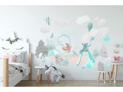 Samolepka zvířata v lese 55