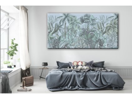Obraz na plátně tropické listy, vzor 41435