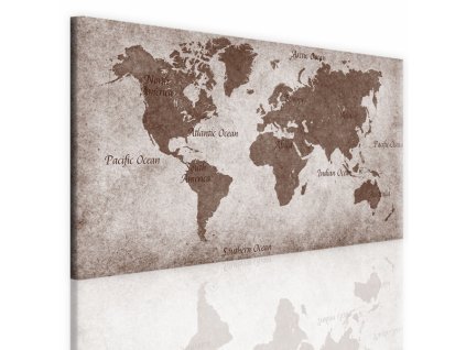 Obraz na plátně mapa světa, vzor 51098