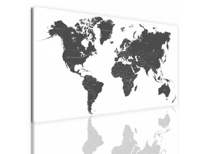 Obraz na plátně mapa světa, vzor 41100