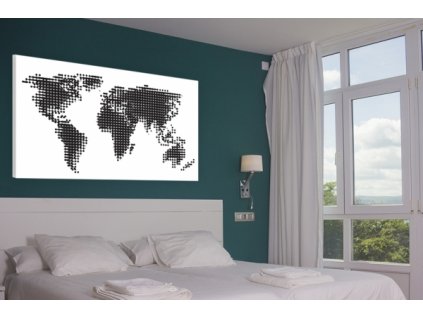 Obraz na plátně mapa světa, vzor 41092