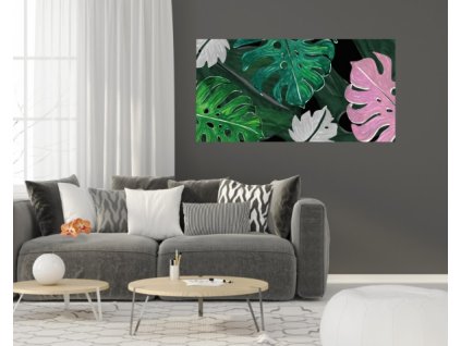 Obraz na plátně listy, vzor 10418