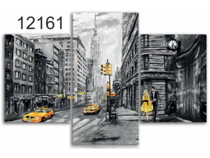 Třídílný obraz na plátně New York, vzor 12161