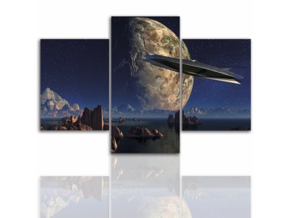 Třídílný obraz na plátně kosmos, vzor 12258