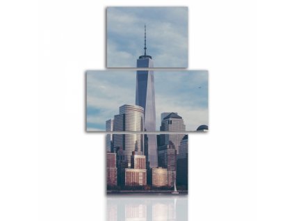 Třídílný obraz na plátně New York, vzor 12135