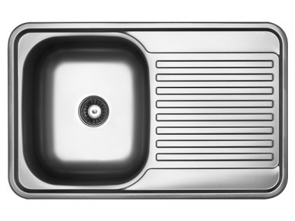Kuchyňský jednoduchý nerezový dřez s odkapem 007