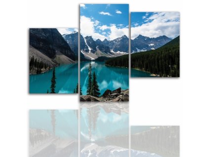 Třídílný obraz na plátně hory, vzor 12030