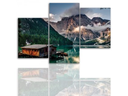 Třídílný obraz na plátně hory, vzor 12027