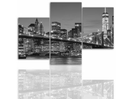 Třídílný obraz na plátně New York, vzor 12024