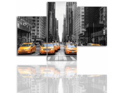Třídílný obraz na plátně New York, vzor 12011
