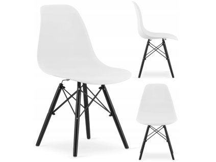 Designová židle MASSIMO BLACK bílá