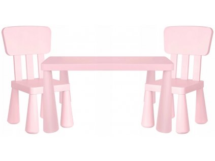 Dětský stůl s židlemi BABY růžový