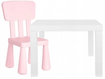 Dětský stoleček se židličkou HAPPY růžový