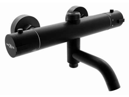 Vanová nástěnná termostatická baterie DIVIO MEXEN KAI 2 černá