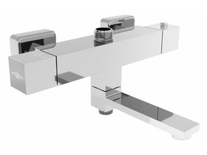 Vanová nástěnná termostatická baterie DIVIO MEXEN CUBE 2 chromová