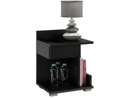 Moderní noční stolek DIVIO N1 černý
