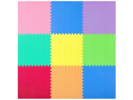 Pěnový koberec MAXI 9 ks 180x180x1 cm multicolor