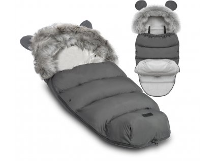 Exkluzivní fusak do kočárku s nášivkou BEAR šedý